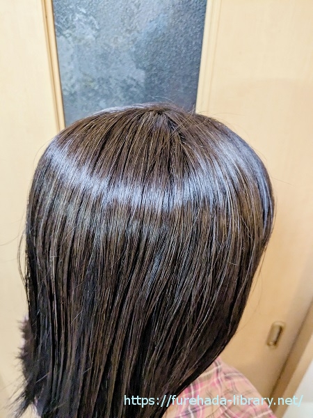 ユコオーガニックシャンプー使用後の髪