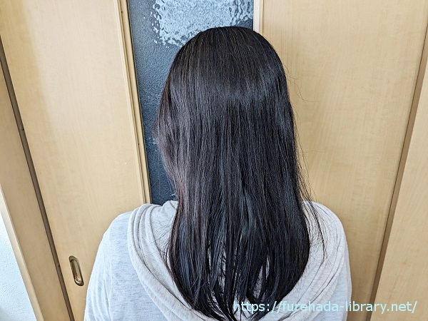 トリコレ使用後の髪
